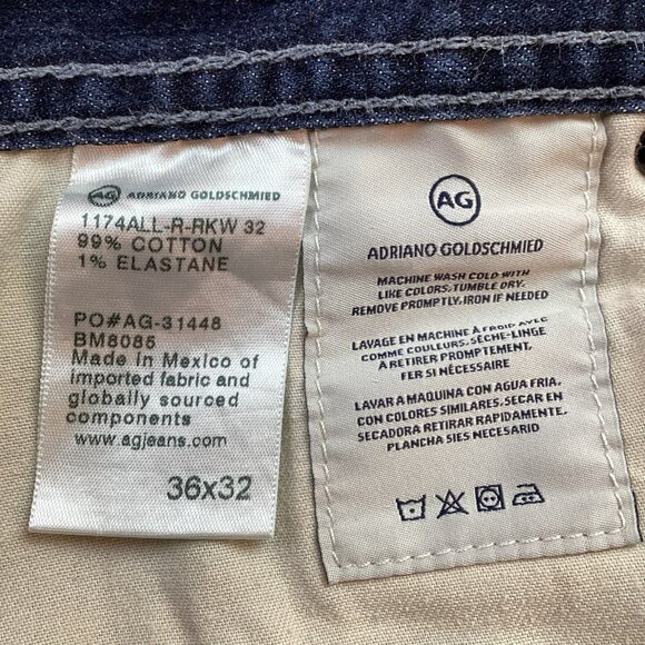 AG Adriano Goldschmied The Graduate Tailored Leg Jeans Mens 36x31 - Picture 11 of 11
